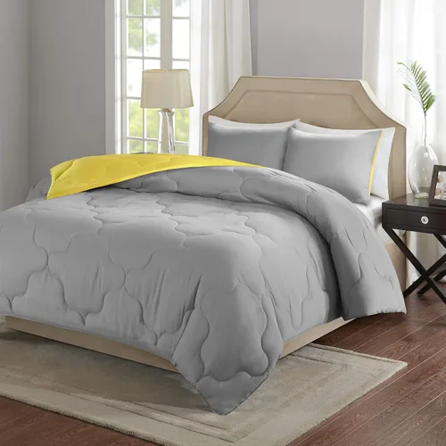 Vista 29 de Comfort Spaces Vixie Juego de Edredón Reversible - Cubierta Acolchada Geométrica Casual de Moda, Ropa de Cama Acogedora Alternativa de Plumón