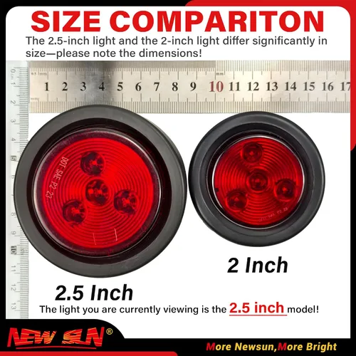 Vista 3 de NEW SUN® PIRANHA LED - Luces LED de 2.5 pulgadas (2.5 pulgadas), impermeables 10 x rojo 20 ámbar