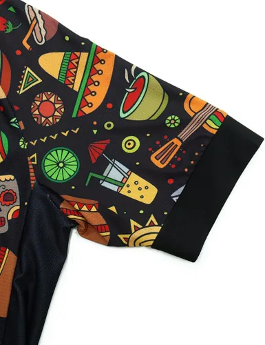 Vista 6 de Maillot de ciclismo hombres México manga corta verano bike camisas ciclismo cremallera completa con bolsillos carretera bicicleta ropa