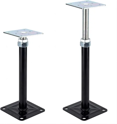 Vista 7 de Paquete de 2 soportes de elevación, soportes de ajuste, soportes de nivel, gatos de piso, gato de casa ajustable para el piso, mini gato de tornillo
