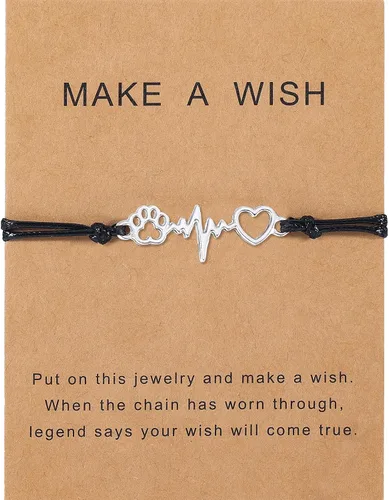 Vista 19 de PLwelth Pulseras de perro de cachorro para mujeres y hombres, regalos conmemorativos para amantes de las mascotas, regalos de amistad para ella, sus