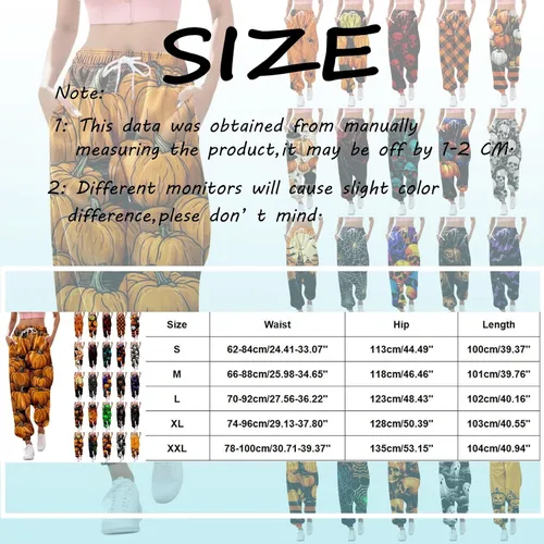 Vista 4 de Lroplie Bonitos pantalones deportivos para mujer, de cintura alta, pantalones deportivos de otoño 2023, pantalones deportivos con estampado