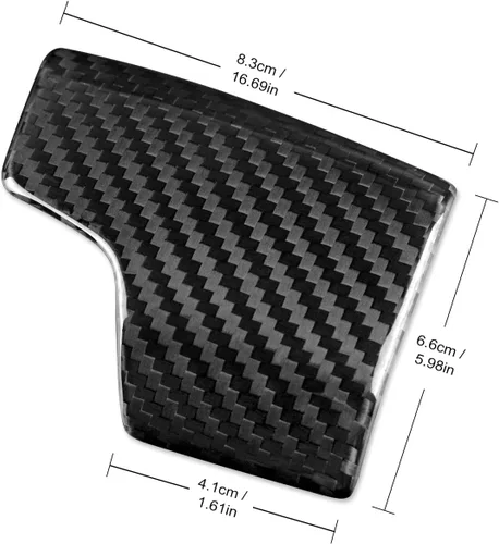 Vista 2 de Fibra de carbono, para Audi, cubierta de palanca de cambios para Audi A6/A7 SQ8 RS6 RS7 Q7 Q8/S8, accesorios interiores, negro