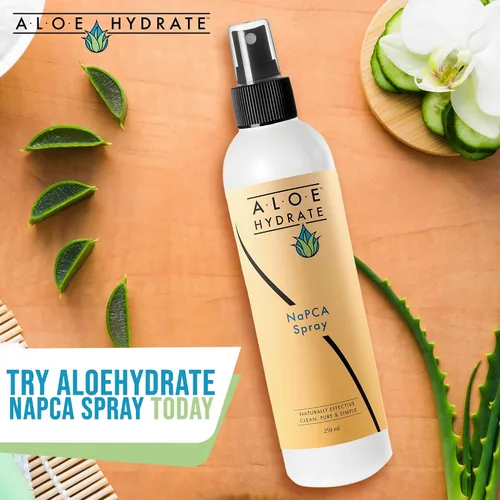 Vista 9 de NaPCA - Spray hidratante facial y corporal. Spray facial hidratante de PCA y aloe vera de sodio, sensación ligera, refresca, calma, restaura