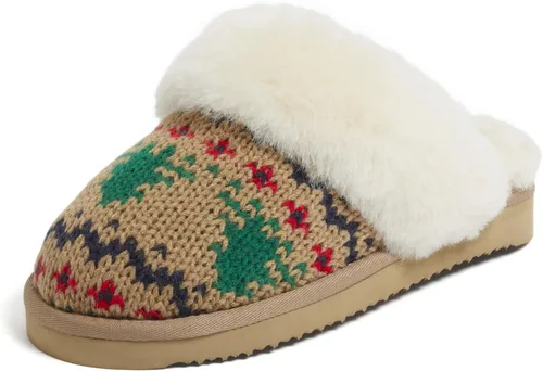 Vista 26 de Dearfoams Fireside Sydney Pantuflas anchas de piel de oveja para mujer, para interiores y exteriores