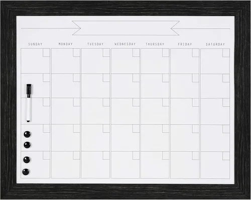 Vista 2 de DesignOvation – Calendario mensual con marco magnético de borrado en seco