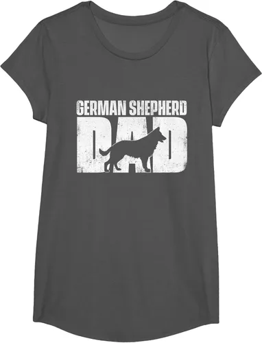 Vista 31 de Camiseta de pastor alemán para el día del padre del dueño de perros caninos, Negro