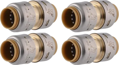 Vista 7 de SharkBite Max Acoplamiento de 1 Pulgada, Accesorio de Plomería de Latón de Conexión a Presión, Tubería PEX, Cobre, CPVC, PE-RT, HDPE, UR020A