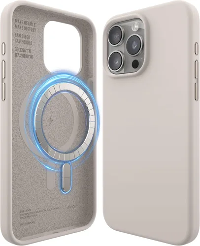 Vista 13 de elago - Carcasa magnética de silicona para iPhone 15, color negro Compatible con MagSafe, imanes integrados, silicona de agarre suave, a prueba
