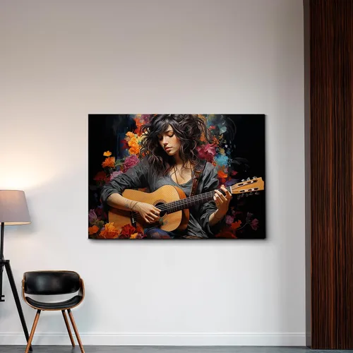 Vista 3 de Print guitar canvas print wall decor, ready to hang wall print, design canvas print, Canvas Wall Dekor