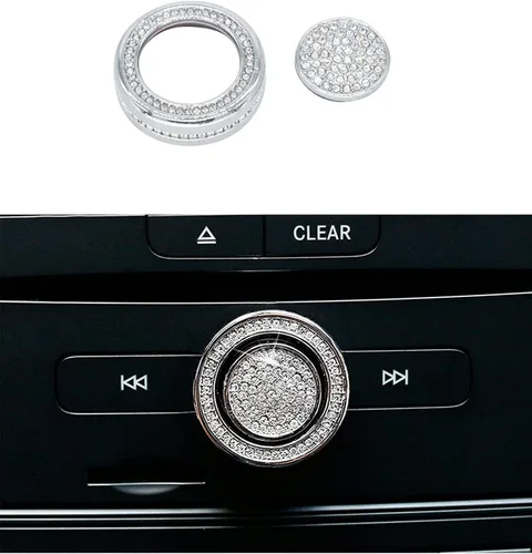 Vista 10 de CONGCONG para Mercedes Benz Cubierta de Control de Medios Interior Bling Accesorios de Cristal Compatible con Accesorios Mercedes-Benz