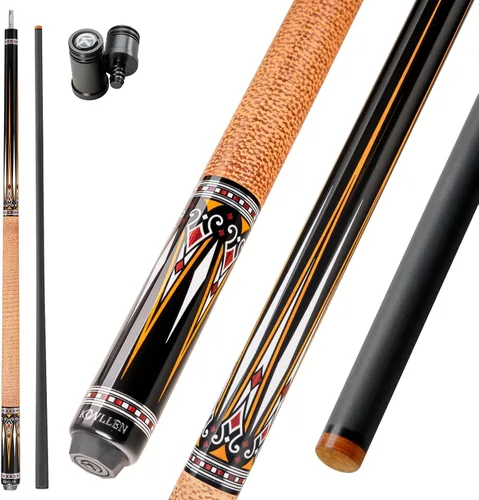 Vista 12 de KONLLEN Carbon Fiber Pool Cue Stick 58-inch Professional Pool Sticks for Adults Full Carbon Technology Low Deflection Pool Cue Billiard Cues with