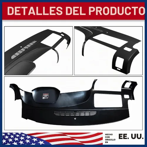 Vista 5 de DashSkin Cubierta Tapa de Tablero Moldeada de Una Pieza Compatible con Silverado Sierra 2007-2013 con Tableros de Doble Guantera en Negro Ébano