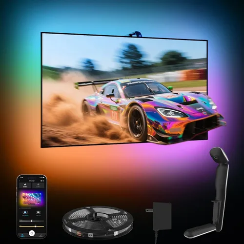 Vista 8 de KANTUTOE - Retroiluminación LED de TV con sincronización a la pantalla, luces LED de 20.34 pies para televisores y monitores de PC de 65 a 100