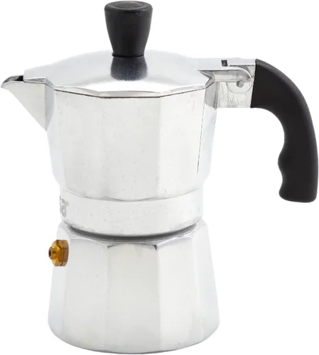 Vista 14 de IMUSA USA B120-43V, Cafetera de expreso de aluminio para estufa de 6 tazas, plateada