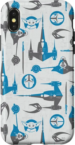 Vista 5 de Funda para iPhone 16 Star Wars The Mandalorian & Grogu Signets y Starships
