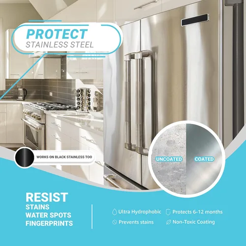 Vista 2 de Kit de aerosol de recubrimiento cerámico Lifeproof - Brillo, sello y protección para superficies de cocina y baño, repele manchas y suciedad