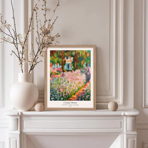 Vista 5 de Poster Master Póster vintage de Claude Monet, estampado retro del jardín del artista en Giverny, arte impresionista, arte floral, arte de pintura
