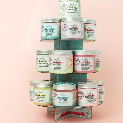 Vista 3 de Bella & Bear Love Flutter - Jabón de baño batido y crema de afeitado – Gel de baño para mujeres y niñas – Alternativa perfecta al jabón en barra