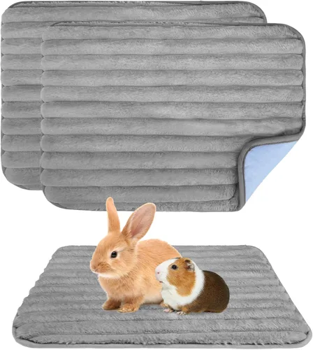 Vista 15 de Homimp 4 almohadillas para orina de conejillo de indias, autocalentables, para mantener el calor, lavables y antideslizantes, camas de animales Negro