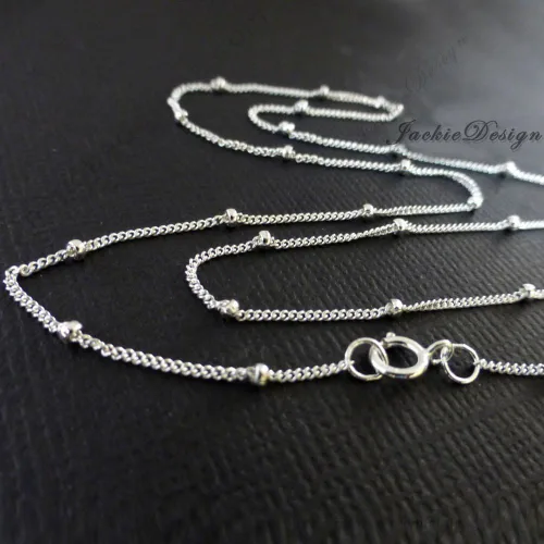 Vista 8 de Colgante de medallón ovalado de Bali de plata esterlina de 20 "collar de cadena JD125