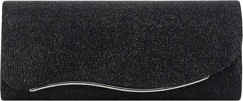 Vista 2 de Naimo - Deslumbrante bolsa pequeña de solapa, con cadena desmontable para eventos nocturnos.