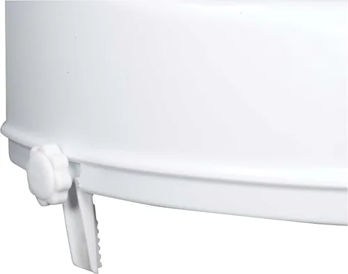Vista 3 de Drive Medical Asiento de inodoro elevado con cerradura y tapa, asiento estándar, 4