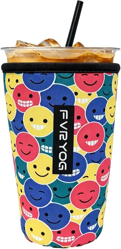 Vista 94 de Reusable Insulated Neoprene Iced Coffee Sleeves for Iced Coffee Cups, Coffee Coolies sleeves for Iced & Hot Drinks