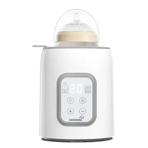 Vista 9 de Grownsy Calentador de biberones, calentador de leche rápido 8 en 1 para bebés con temporizador para leche materna o fórmula, control preciso de Azul