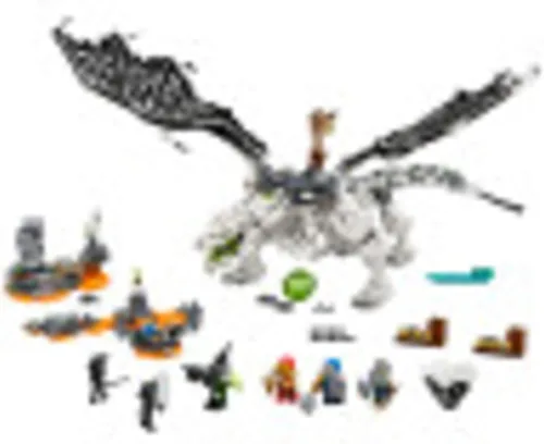 Vista 2 de LEGO NINJAGO - Juego de dragón de brujo de calavera 71721 NINJAGO con figuras de juguete de guerrero (1,016 piezas)