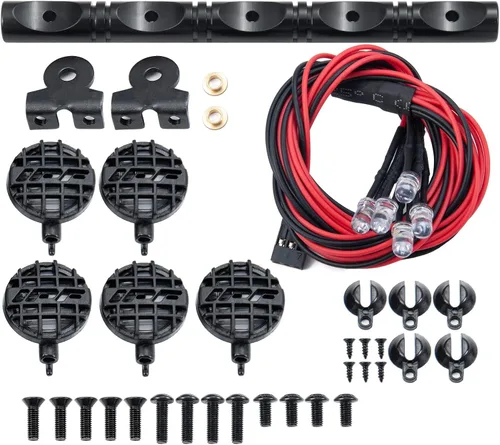 Vista 10 de RC-Hub LED Lámpara de techo Barra de luces 4 LED para 1/10 RC Crawler Car SCX10