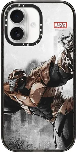 Vista 87 de CASETiFY Funda para iPhone Air, compatible con MagSafe Marvel VS CoLab Protección contra caídas de grado militar 4x de 8.2 pies Funda Capitán