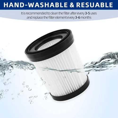 Vista 5 de Filtro de repuesto para aspiradora compatible con aspiradoras Fabuletta FSV001/FSV101, Girnoor G160/G165, Lubluelu 202, Oraimo OSV-102, VacLife