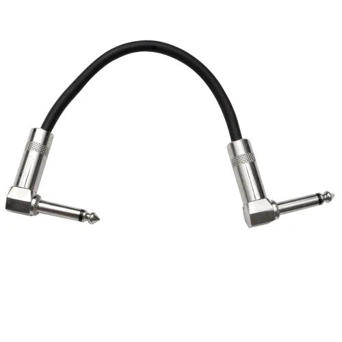 Vista 2 de Seismic Audio - SAGPC6-6 - Paquete de 6 cables de efectos profesionales para placa de pedal de 1/4 pulgadas, cables de conexión en ángulo recto