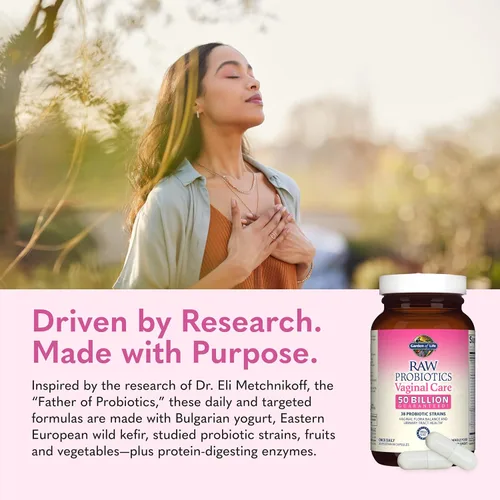 Vista 6 de Garden of Life: probióticos crudos para el cuidado vaginal de la mujer con acidophilus, probiótico que promueve el equilibrio de la levadura, salud
