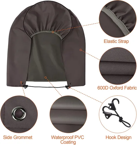 Vista 4 de Leader Accessories Paquete de 4 fundas para neumáticos – Protectores de ruedas resistentes para camiones, SUV, Jeep, cámper, remolque, RV – Oxford