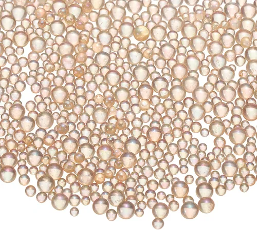 Vista 7 de Cuentas de vidrio iridiscente diminutas de burbuja, 0.4-3mm 10g Cuentas redondas micro mini transparentes sin agujero en forma de gota de agua