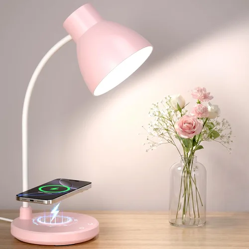 Vista 13 de Lámpara LED de escritorio para oficina en casa con cargador Negro