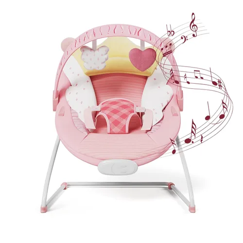 Vista 11 de Bouncer portátil para bebés con movimiento y música para bebés Verde