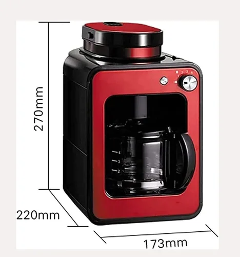 Vista 7 de Cafetera, cafetera automática, máquina de café expreso, cafetera automática de preparación, molinillo de café de rebabas integrado, perfecto