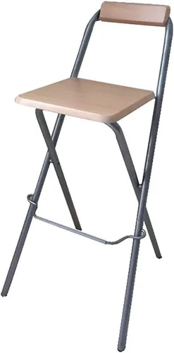 Vista 12 de Taburete plegable para el hogar, silla de bar de 27/29 pulgadas, taburete alto con respaldos, silla de pub de madera, taburete de metal