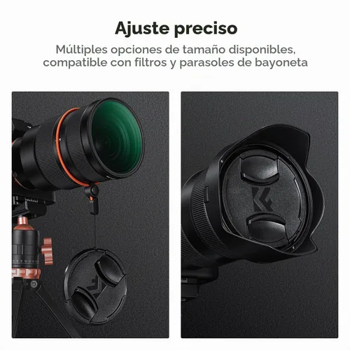 Vista 6 de K&F CONCEPT Cubierta de tapa de lente de 1.457 in, cubierta de lente Naranja