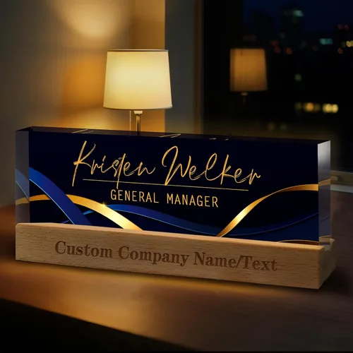 Vista 12 de Regalos personalizados para el día del jefe para hombres y mujeres, placa de nombre personalizada para escritorio, regalos personalizados