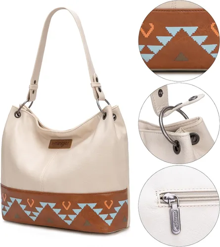 Vista 130 de Wrangler Hobo - Bolsas para mujer de cuero vegano con asa superior, bolsos de hombro y bolsos