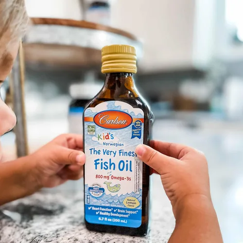 Vista 8 de Carlson Kid's The Very Finest Fish Oil, 800 mg, limón, 200 mL (6.7 Fl Oz)