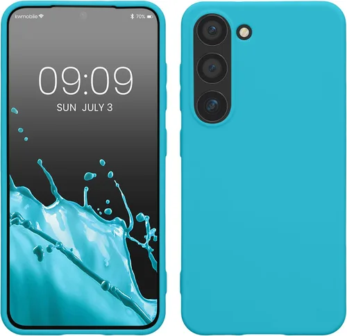 Vista 90 de kwmobile Funda compatible con Samsung Galaxy S23 - Funda protectora de silicona TPU suave y delgada - Piedra antigua