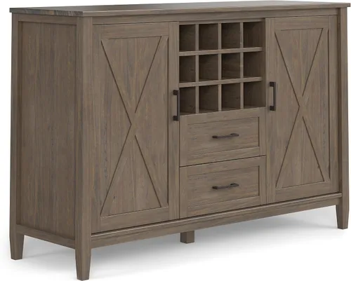 Vista 24 de SIMPLIHOME Warm Shaker 36" gabinete de madera maciza en marrón dorado claro