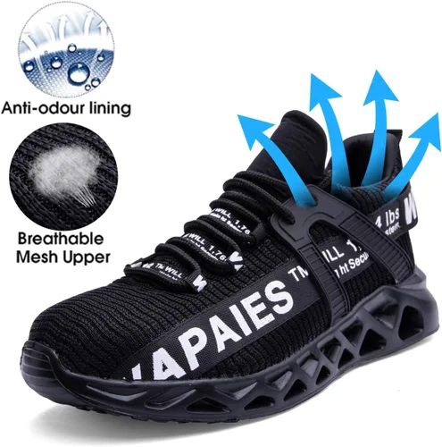 Vista 4 de Best Womens Steel Toe Shoes Women's Lightweight Composition Toe Work Shoes Fashion Steel Toe Shoes for Men Safety Shoes Proof Resistant for