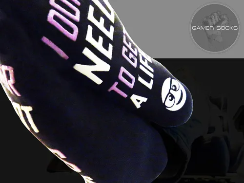 Vista 2 de Gamer - Calcetines Do Not Disturb, calcetines geniales para juegos y regalos novedosos de Navidad, calcetines de videojuegos locos