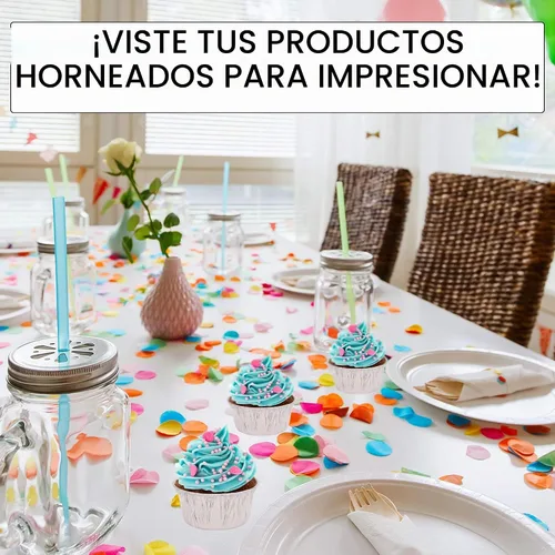 Vista 3 de Moldes desechables, tazas de aluminio para hornear de 4 onzas, resistentes, tazas de aluminio con conductividad térmica superior, adecuadas